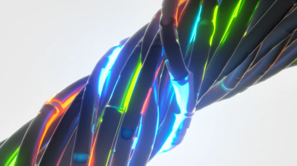 Carbon nanotubes and conjugated polymers intertwined.