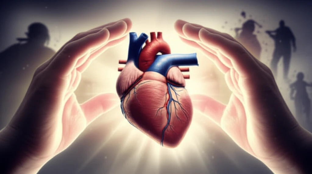 Heart protected by hands