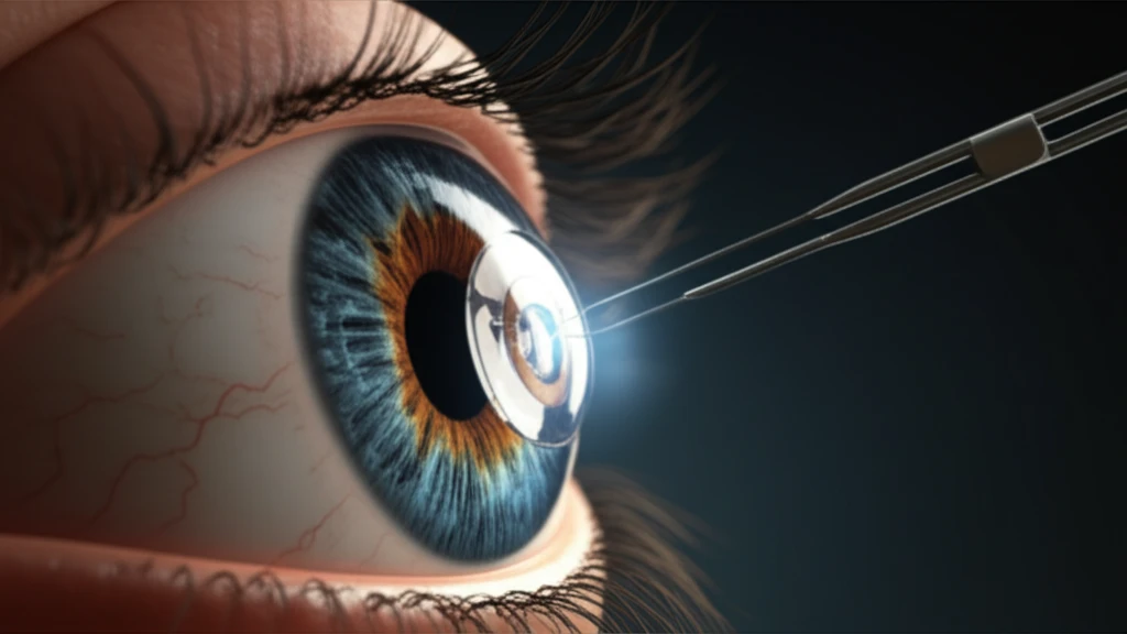 Illustration of IOL refixation with a 25-gauge trocar.