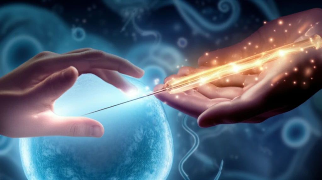 Surreal illustration comparing single and multi-site bone marrow harvesting.
