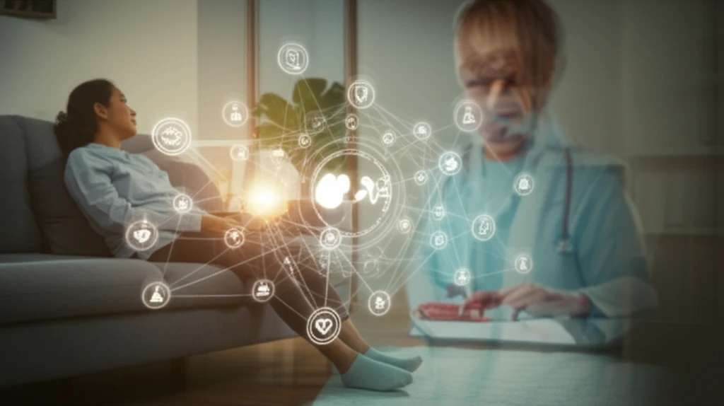 A person with COPD is comfortably monitored at home, thanks to telehealth.