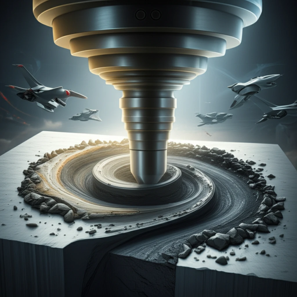 Friction stir processing creates a swirling composite material for future applications.