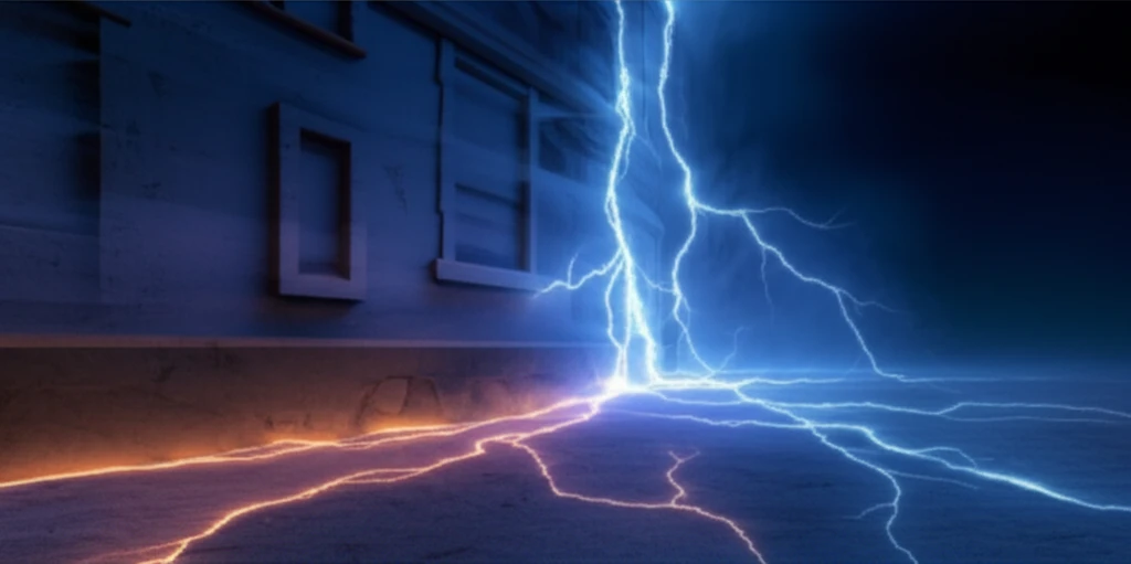 Electrical currents damaging building foundations near a water well.