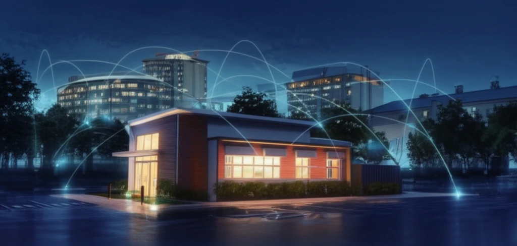 Illustration of a freestanding emergency department connected to a hospital, symbolizing accessible community healthcare.