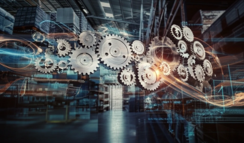 Efficient supply chain with gears, data, and warehouse