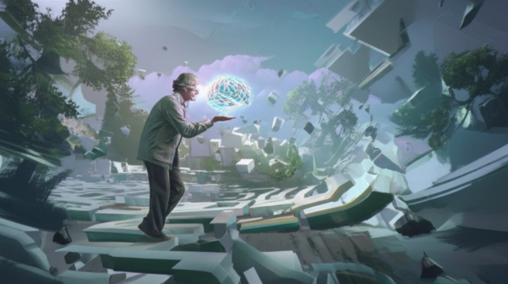 Illustration symbolizing the connection between cognitive function and motor control in aging.