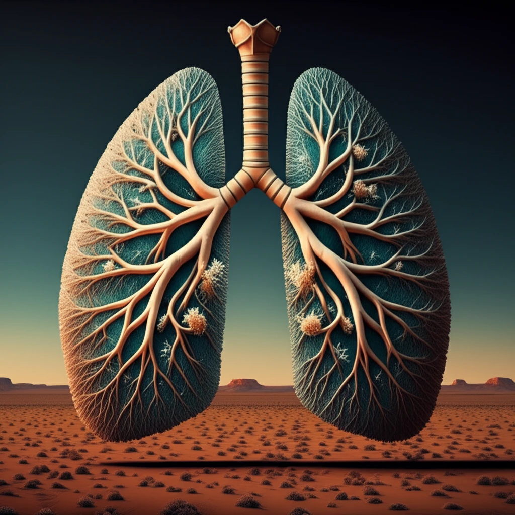Surreal illustration of pulmonary amyloidosis in an Australian indiginous population.