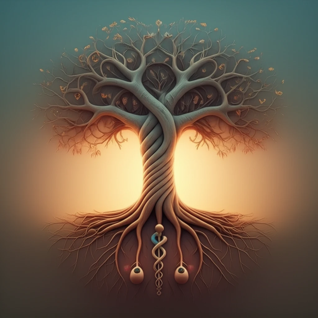 Family tree representing genetic connections to hypospadias.