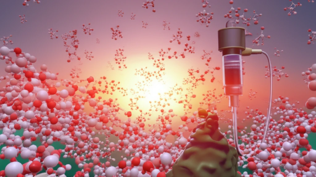 Sunrise over glucose landscape with insulin pump