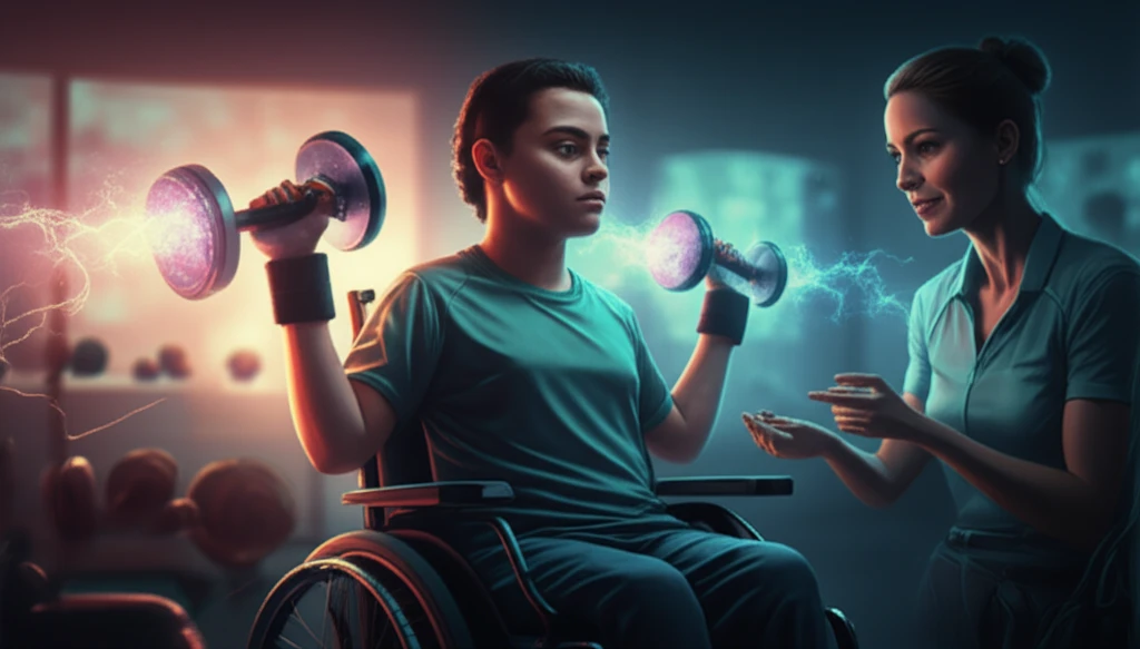 A young person with Cerebral Palsy engages in power training, symbolizing improved strength and mobility.