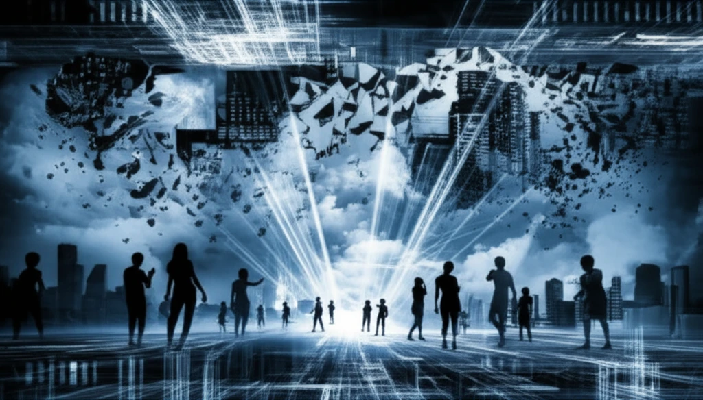 Fractured city skyline representing the complex patterns of urban violence.