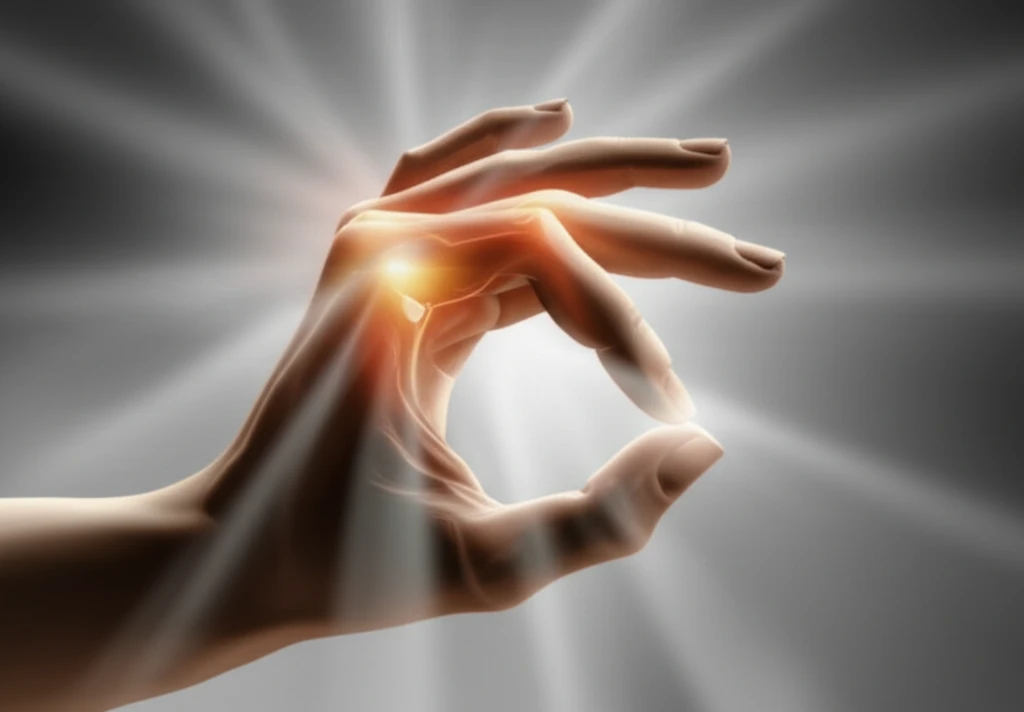 Illustration of a locked finger joint being unlocked.