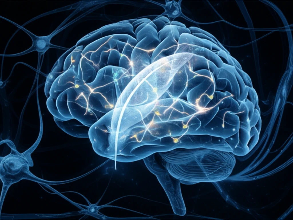 Brain with glowing neural pathways and a feather, symbolizing targeted therapy in lymphoma.