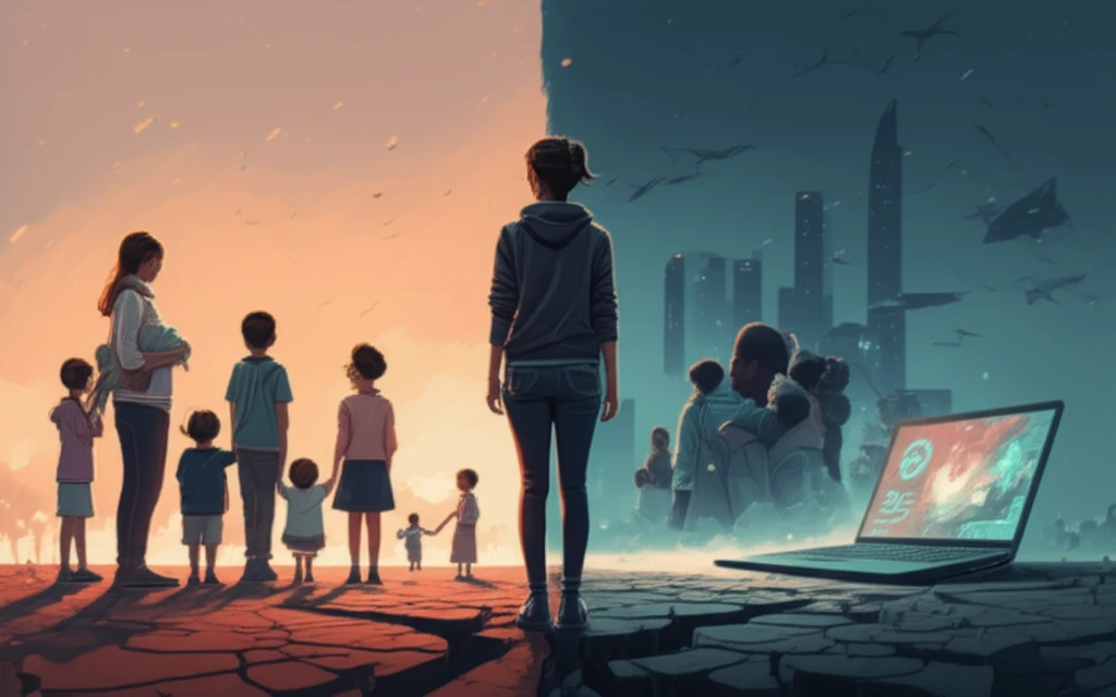 Woman at a crossroads symbolizing reproductive choices.