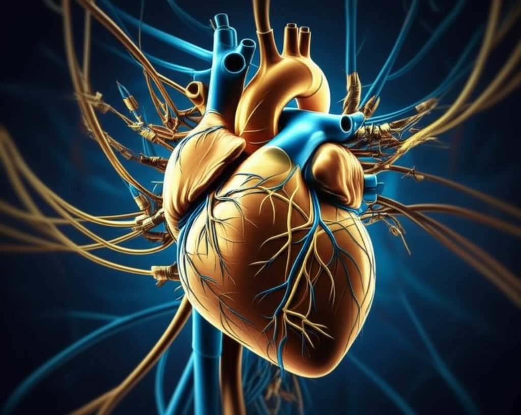 Heart with tangled electrical wires being untangled
