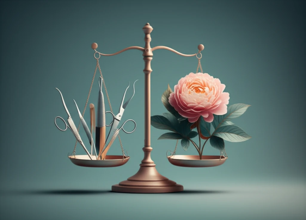 Balance between surgical precision and patient wellness in cervical cancer treatment.