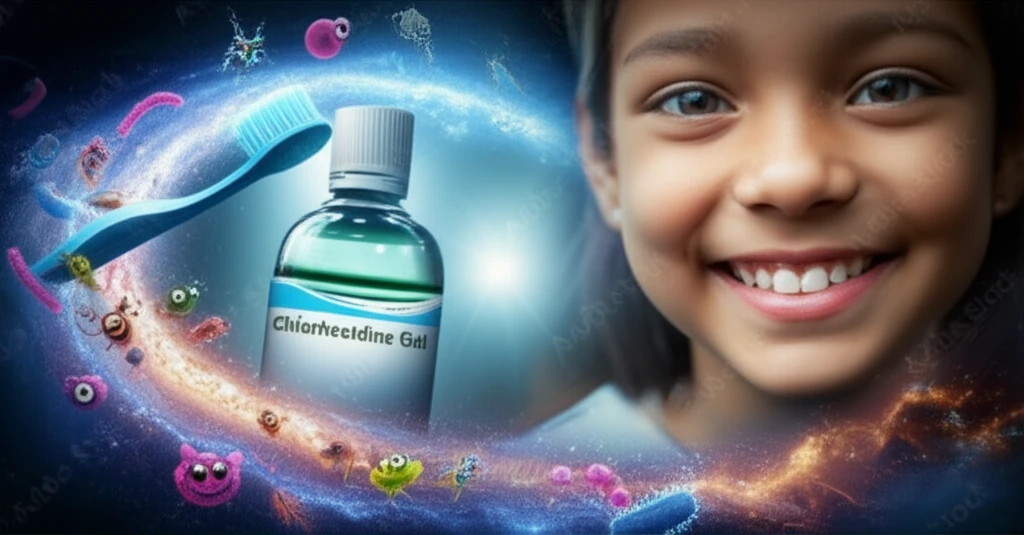 A child's confident smile, representing the balance of bacteria in oral health.