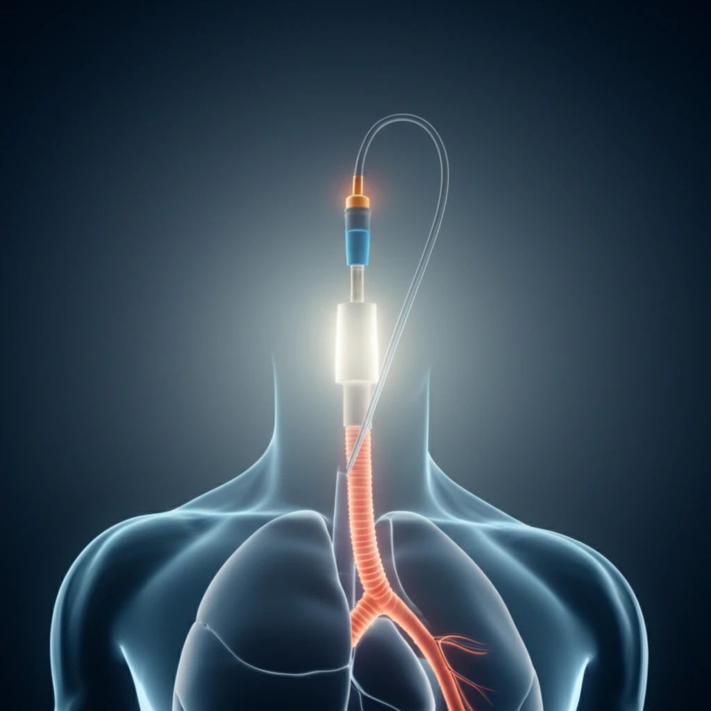 Preloaded bougie with endotracheal tube over airway