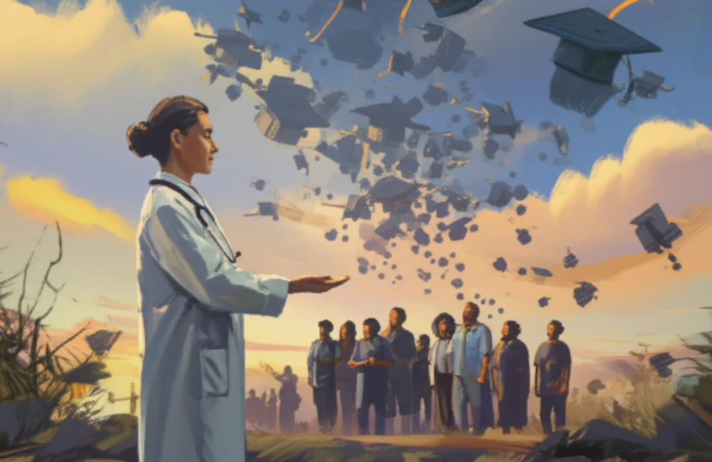 Doctor in Botswana helping patients