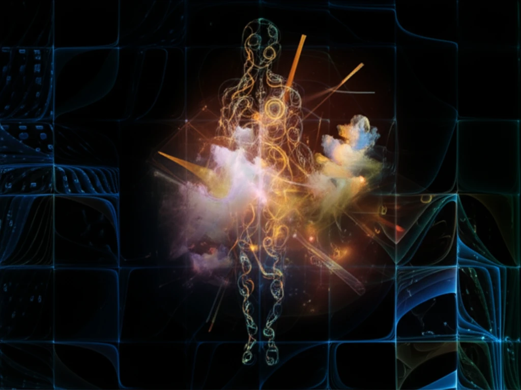 Intricate network of microRNA molecules within a stylized human silhouette, symbolizing the complexity and potential of miRNA research.