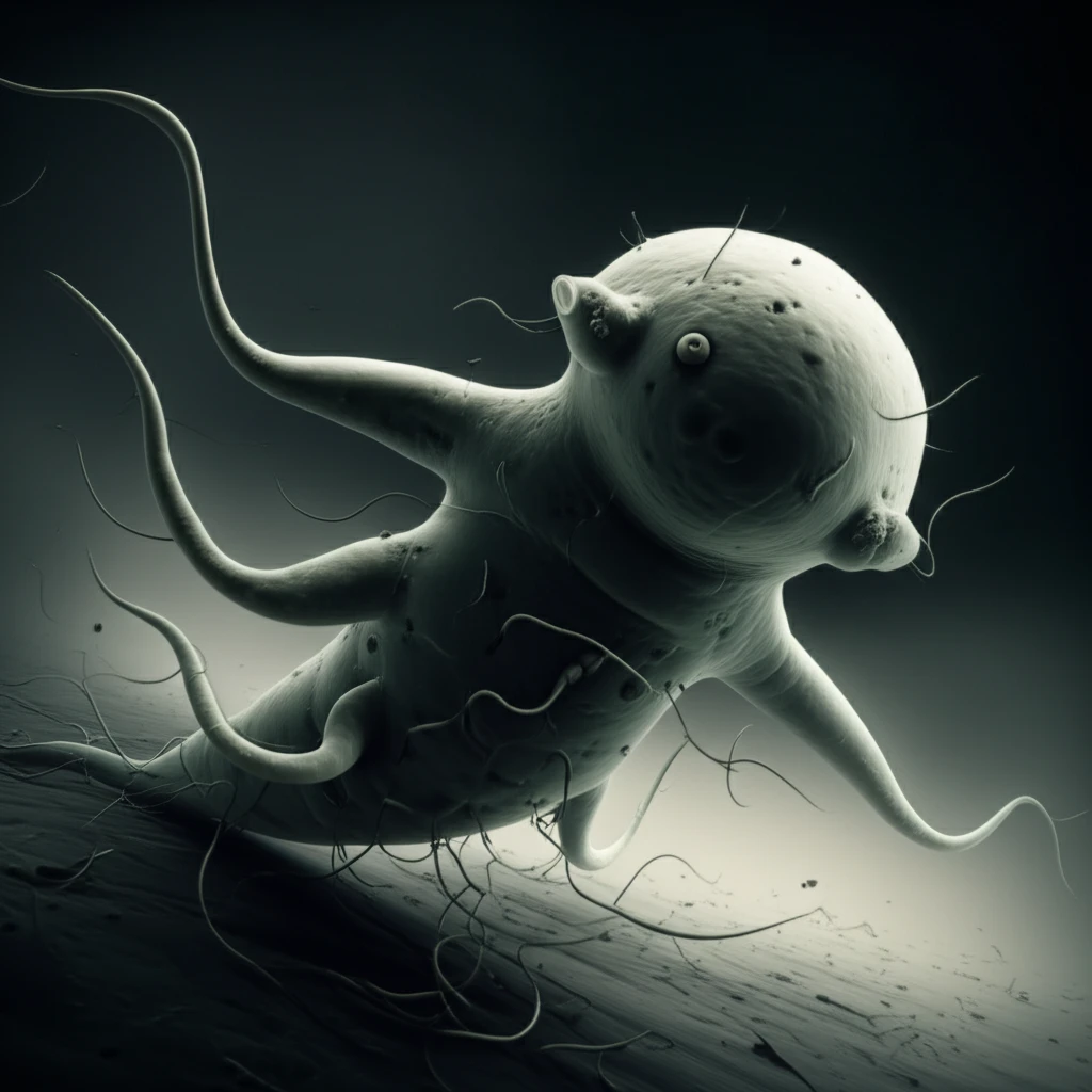 Surreal illustration of the resurgence of syphilis.