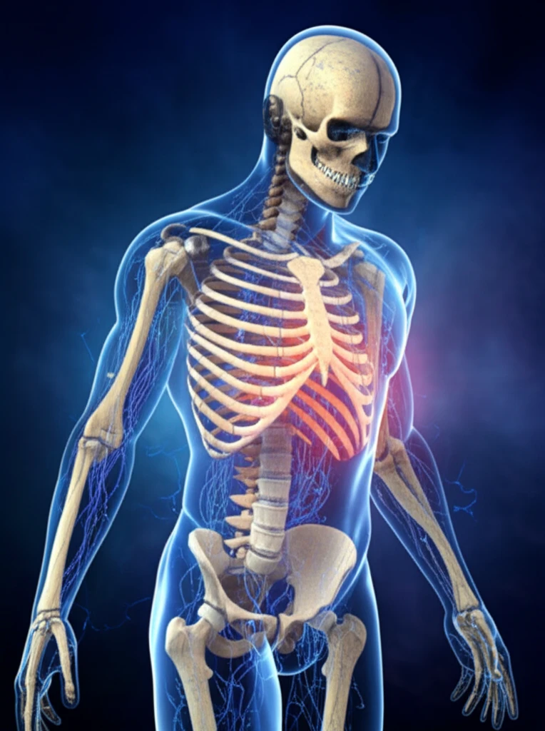 Strong bone structure in men