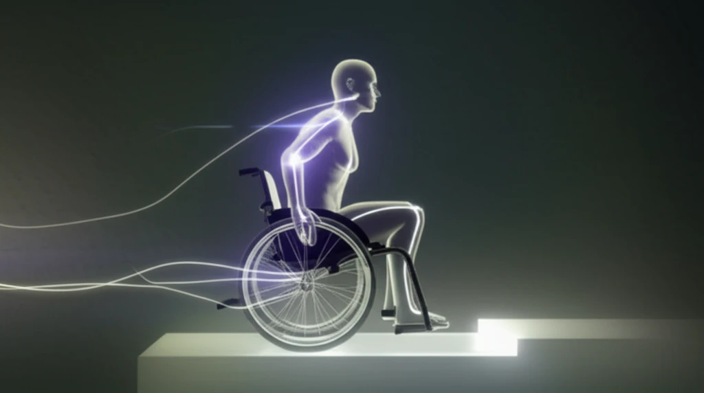 Visual representation of wheelchair transfer kinematics, highlighting head and shoulder movement.