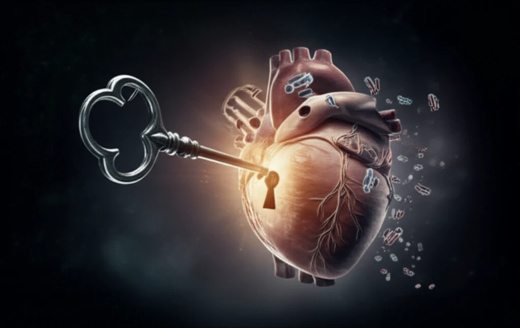 IdeS unlocking a heart-shaped organ for transplant.