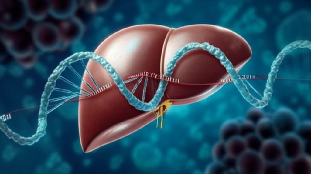 Illustration of a silenced liver cell, symbolizing the role of miR-192-5p in liver cancer development.