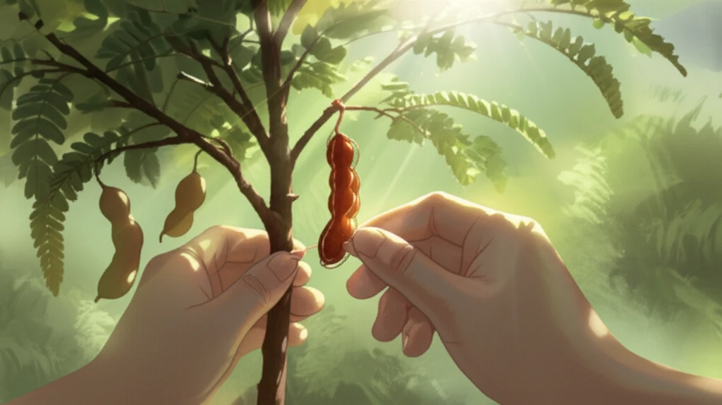 Tamarind tree grafting illustration