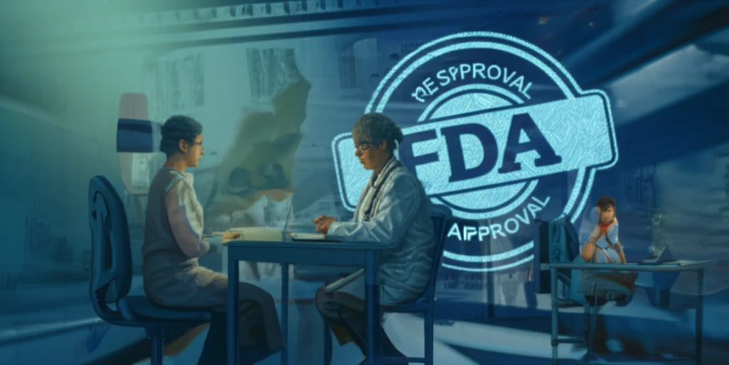 Doctor explaining FDA approval process to patient