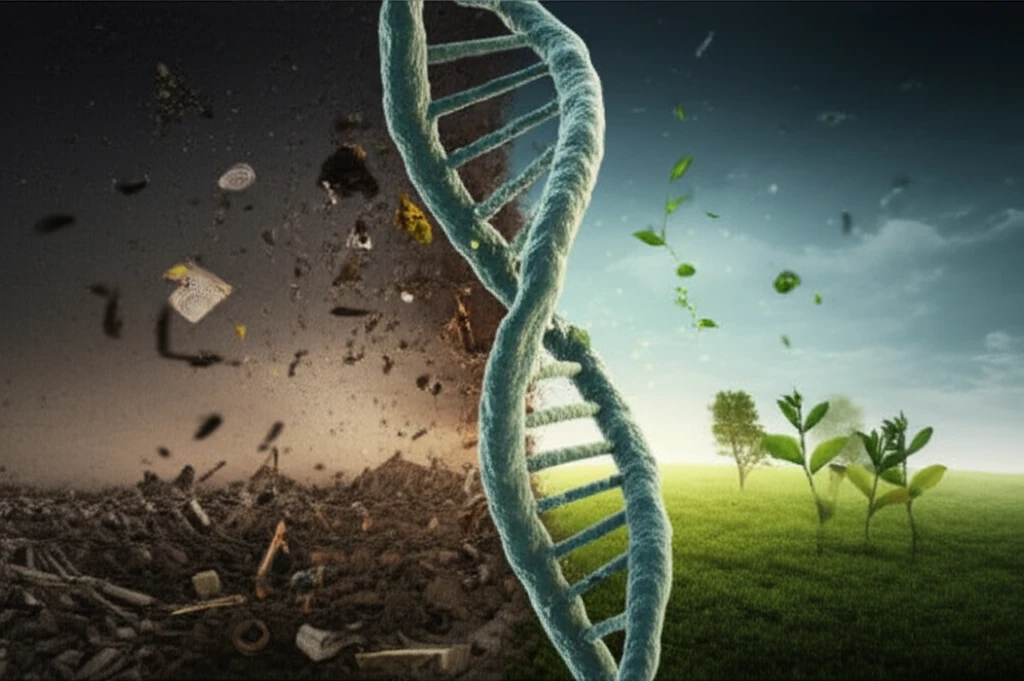 Bacterial DNA transforming polluted soil into clean earth
