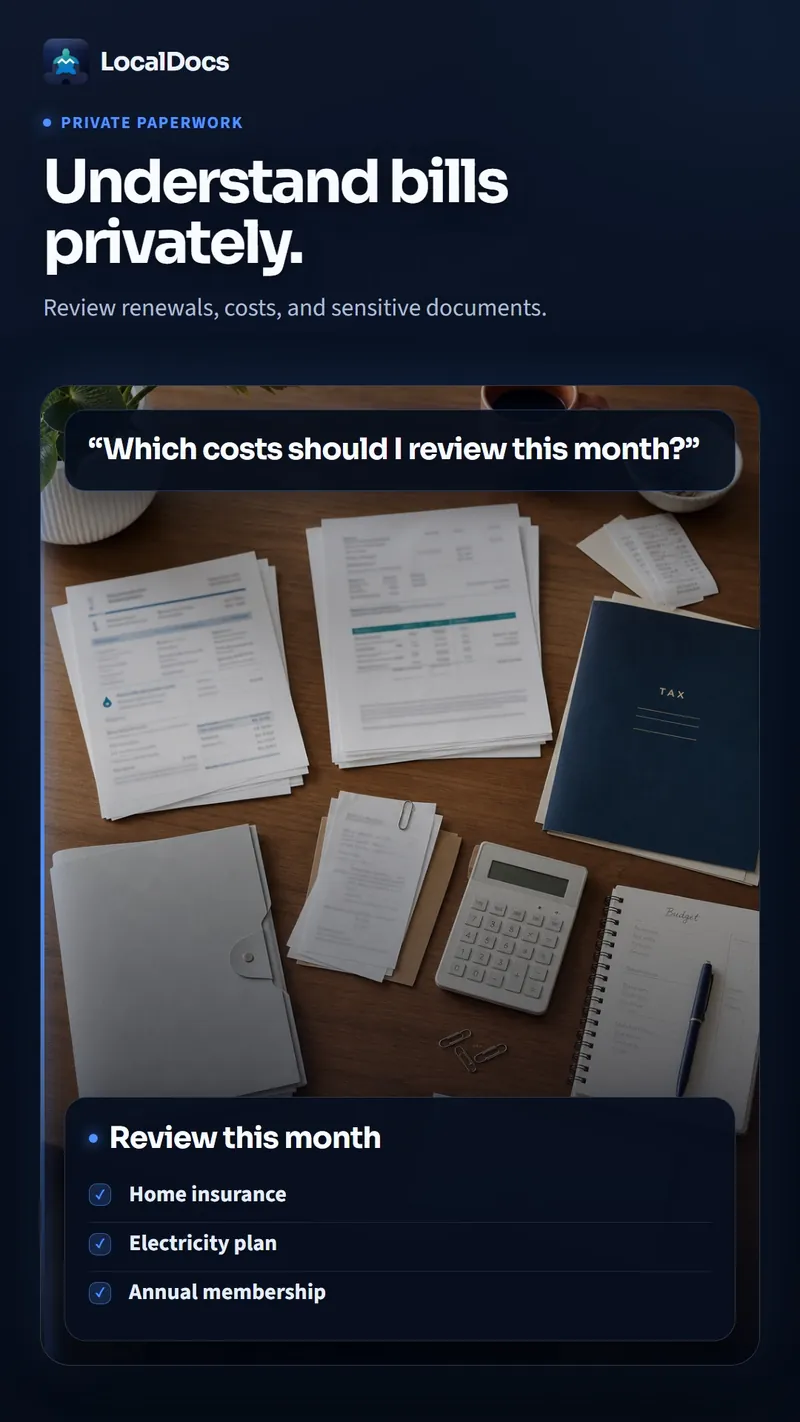 Ask across statements, contracts and receipts