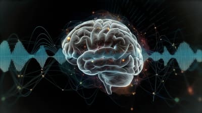 AI analyzing EEG waveforms to detect seizures.