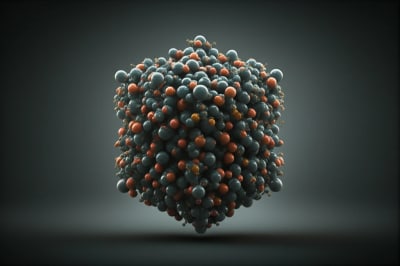 Conceptual illustration of a ZnxMg1-xAl2O4 spinel absorbing shockwaves.