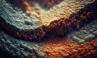 Microscopic view of nanostructured film protecting stainless steel from corrosion