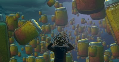 Person overwhelmed by too many choices, symbolizing bounded rationality.