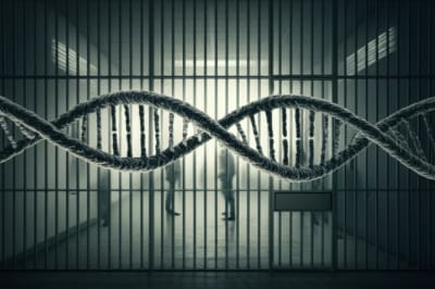 Surreal illustration of TB spreading in a prison cell.