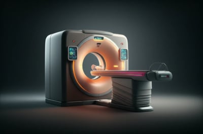 PET/CT scan highlighting metabolic activity in uterus.