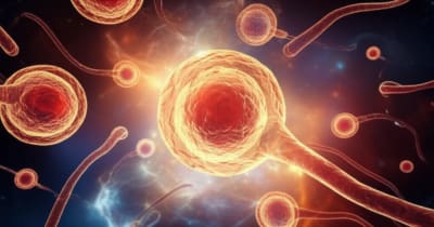 Illustration of stem cells being treated with PRP in a laboratory setting, signifying regenerative potential.