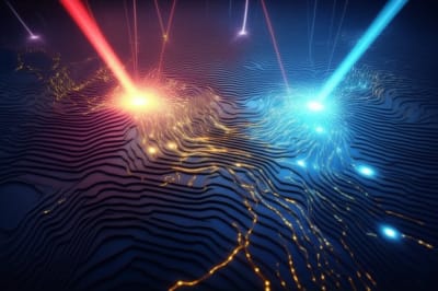 Light controlling electron flow on a crystal surface