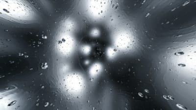 Microscopic view of aluminum alloy with chromium particles.