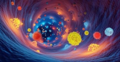 Illustration of lung airways with tumor cells, symbolizing detached epithelial cell clusters (DECs).