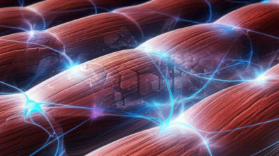 AI analyzing microscopic muscle fibers
