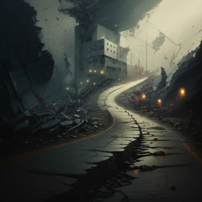 A winding road representing the challenging journey of addiction recovery.