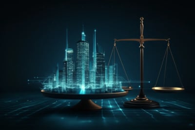 Software Project Cityscape Balanced on a Scale