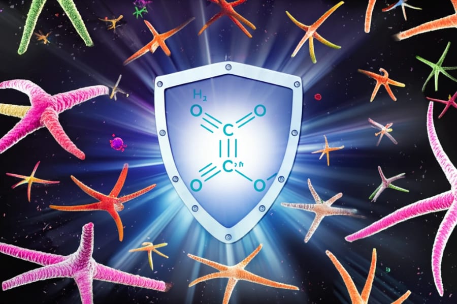 Cysteine molecule shielding cells from free radicals