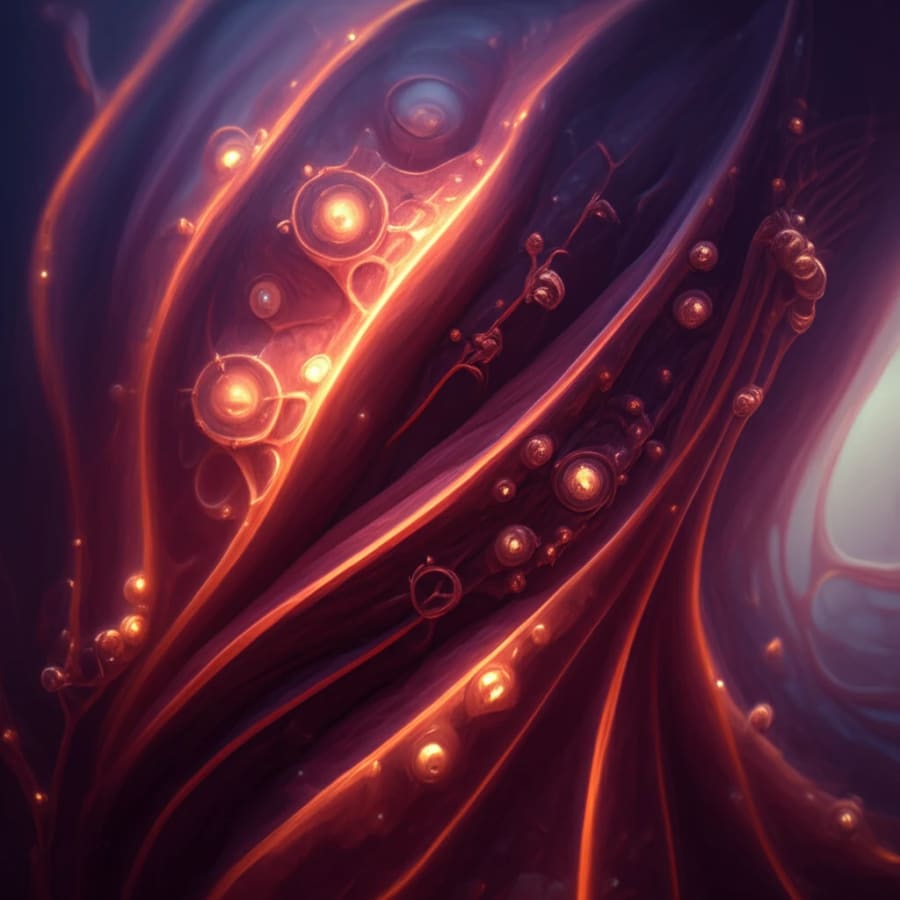 Abstract illustration of inflamed skin folds, representing mucosal and intertriginous erosive dermatitis.