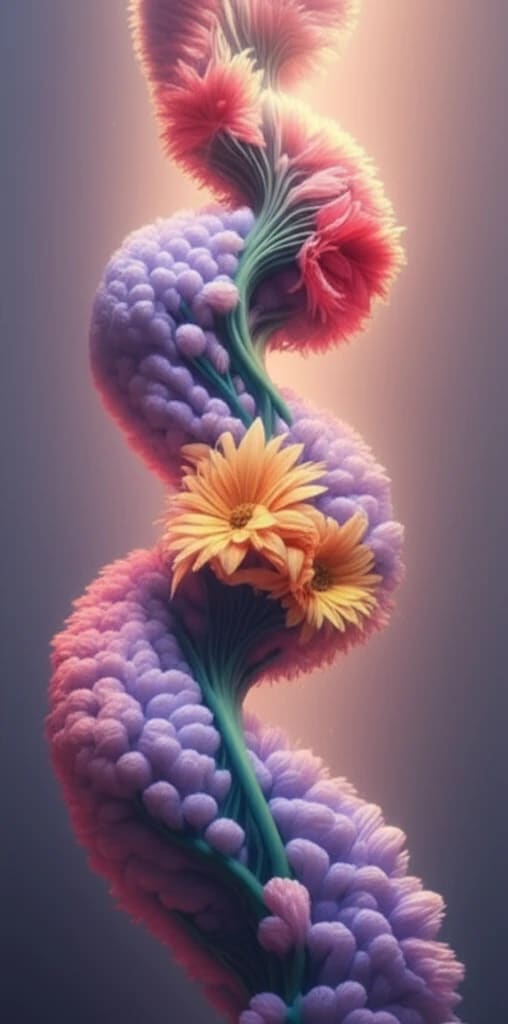 Esophagus transforming into a flower.