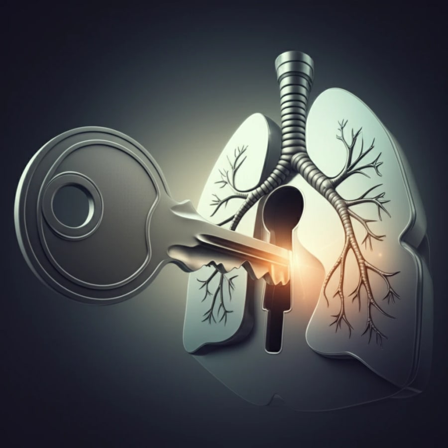 Targeted therapy unlocking lung cancer treatment.